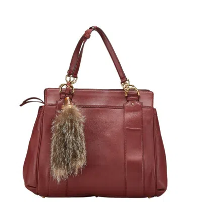 Pre-owned Gucci Bordeaux Leather Tote Bag ()