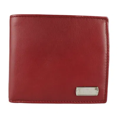 Pre-owned Gucci Bordeaux Leather Wallet (bi-fold) () In Burgundy