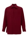 Gucci Bordeaux Wool Shirt In Burgundy