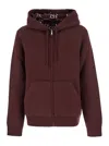 Gucci Bordeaux Reversible Cardigan With Drawstring Hood In Wool Man In Burgundy