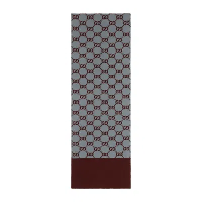 GUCCI GUCCI BORDEAUX WOOL SCARF