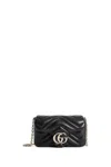 Gucci Borsa A Spalla Mini Gg Marmont In Black