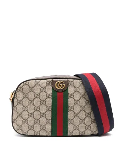 Gucci Borsa A Spalla Ophidia In B.eb/n.acero/vrv/brb