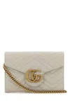 Gucci Borsa A Tracolla Gg Marmont Mini In Pelle Grigia  Donna