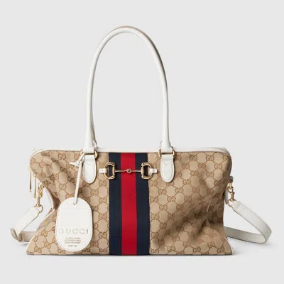 Gucci Borsetto Large Boston Bag In Neutral