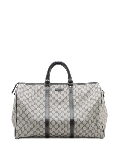 Pre-owned Gucci Boston Gg Supreme Tote Bag In Neutral