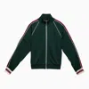 GUCCI GUCCI BOTTLE GREEN JACKET IN GG JACQUARD JERSEY WITH ZIP MEN