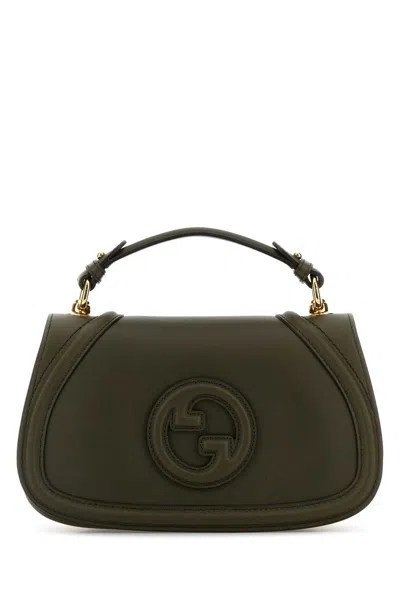 GUCCI BOTTLE GREEN LEATHER GUCCI BLONDIE HANDBAG
