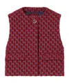 Gucci Bouclé Vest In Red