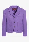 Gucci Purple Cotton Casual Jacket In Brown