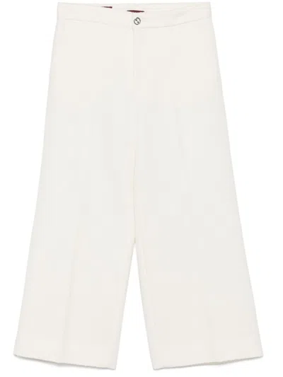 Gucci Bouclé Trousers In 白色