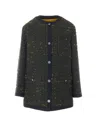 Gucci Boucle Wool Jacket In Black
