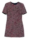 Gucci Textured Wool Dress Featuring Signature Buttons In Brown