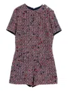 Gucci Textured Wool Dress Featuring Signature Buttons In Red