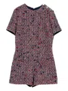 Gucci Textured Wool Dress Featuring Signature Buttons In Pink