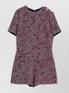 Gucci Textured Wool Dress Featuring Signature Buttons In Brown