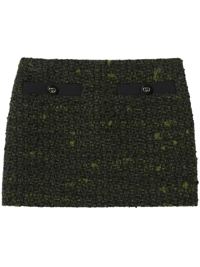 GUCCI BOUCLÉ WOOL SKIRT