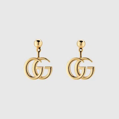 Gucci Boucles D'oreilles Pendantes Gg Marmont In Gold