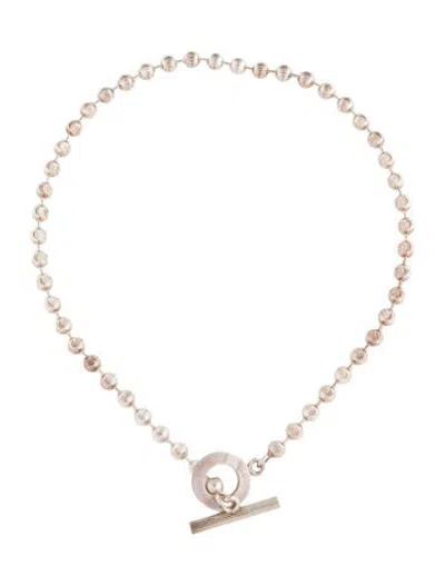 Pre-owned Gucci Boule Beaded Chain Toggle Necklace, 15" In Multicolor