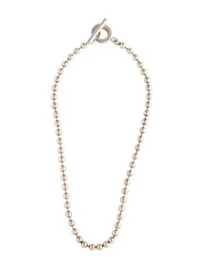 Pre-owned Gucci Boule Toggle Ball Chain Necklace, 15.5" In Multi