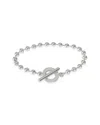 Gucci Silver Toggle Beaded Chain Medium Toggle Necklace In Metallic