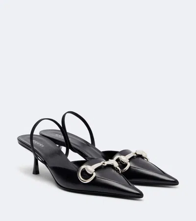 Gucci Slingback Pumps Decorative Buckle Pointed Toe In Multi