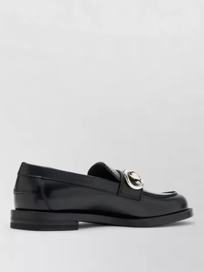 Gucci Boulevard Moccasin Slim Silhouette Metal Detail In Black