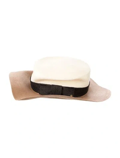 Pre-owned Gucci Bow Accent Hat In Neutral