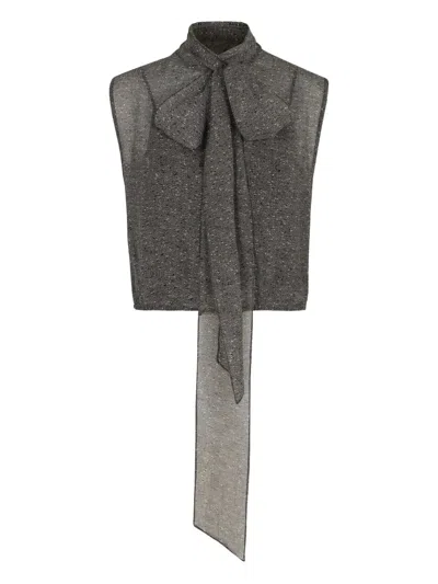 GUCCI BOW BUTTONED TOP