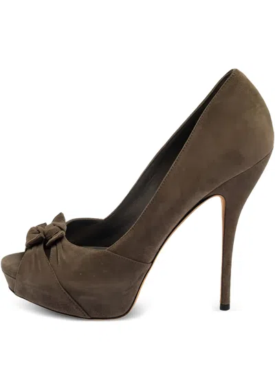 Pre-owned Gucci Bow-detail Pumps
