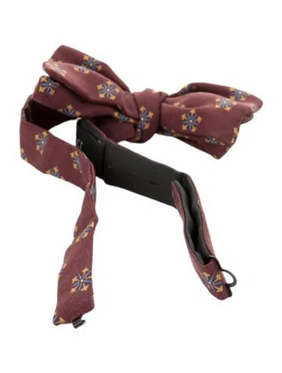 Pre-owned Gucci Bow Tie In Burgundy