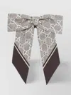Gucci Bow Trim Elasticated Hair Accessories In Neutrals