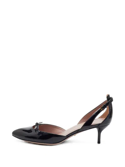 Pre-owned Gucci Bow-detail Pointed-toe Pumps In Black