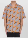 Gucci Printed Buttoned Shirt In Gray