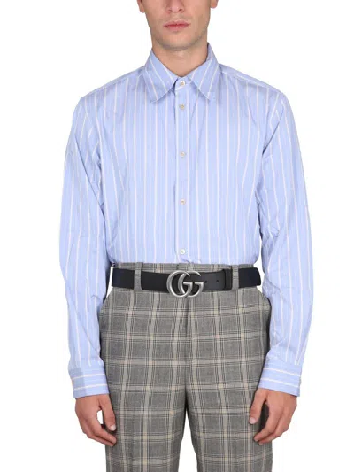 Gucci Boxy Shirt In Blue