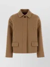Gucci Boxy Silhouette Wool Blend Jacket In Brown