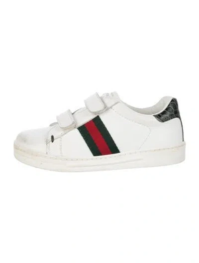 Pre-owned Gucci Babies' Boy's Leather Low Top Sneaker In White