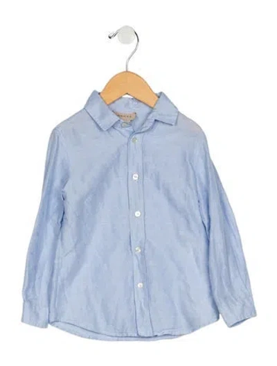 Pre-owned Gucci Babies' Boy's Long Sleeve Button Up In Blue