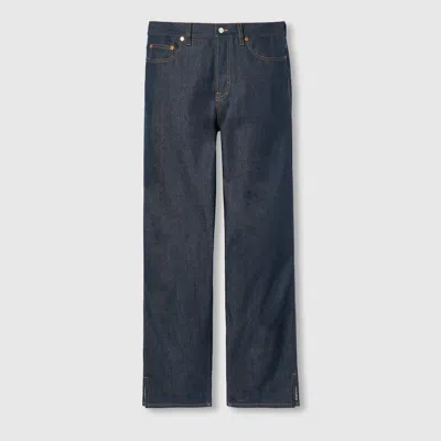 Gucci Boyfriend Fit Denim Pant In Blue