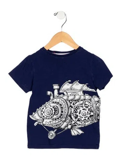 Pre-owned Gucci Babies' Boys' Crew Neck Shirt In Blue