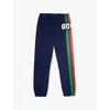Gucci Web Cotton Jersey Sweatpants In Dark Night Sky/mc