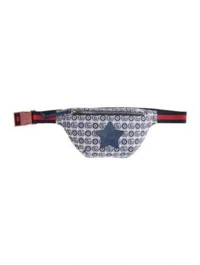 Pre-owned Gucci Kids' Boys' Double G Fanny Pack In Blue