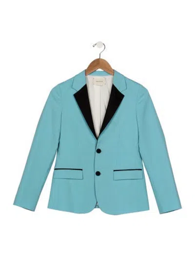 Pre-owned Gucci Kids' Boys' Embroidered Blazer In Blue