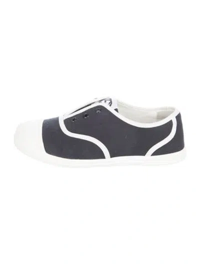 Pre-owned Gucci Kids' Boys' Gg Canvas Slip On Sneakers In Blue