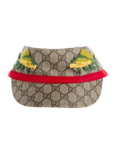 Pre-owned Gucci Babies' Boys Gg Embroidered Hat In Neutral