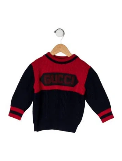 Pre-owned Gucci Babies' Boys' Graphic Wool Sweater In Blue