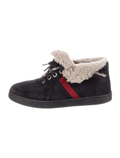 Pre-owned Gucci Babies' Boys' High Top Sneakers In Blue