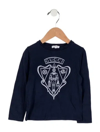 Pre-owned Gucci Babies' Boys Long Sleeve Shirt In Blue