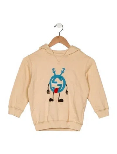 Pre-owned Gucci Babies' Boys' Long Sleeve Sweatshirt With Hood In Neutral