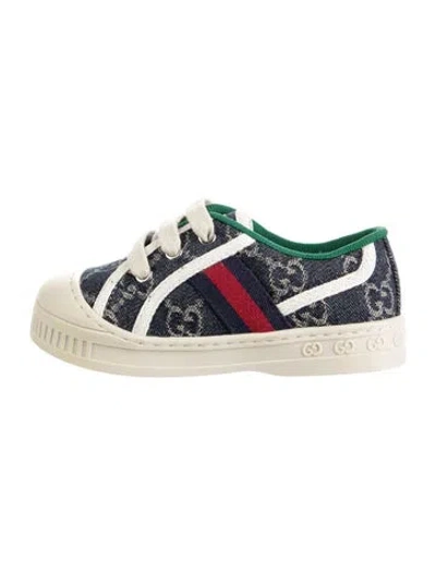 Pre-owned Gucci Kids' Boys Low Top Sneakers In Blue